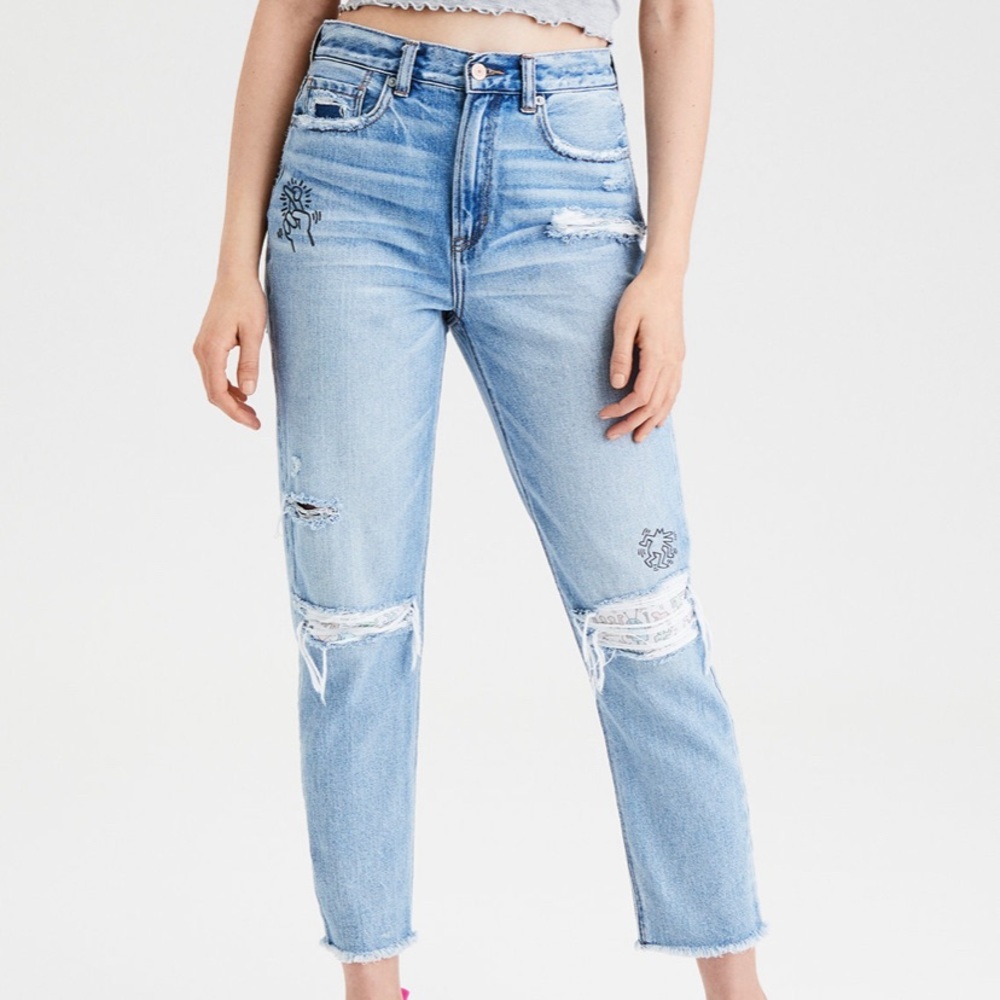 Keith Haring x American Eagle Mom Jeans